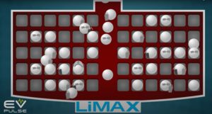 Top view of a movie theater with seats becoming more occupied and blocking the sides